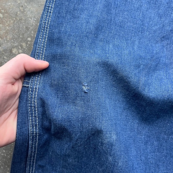 Vintage Hercules Vat Dyed Union Made Denim Carpenter Pants Blue Sears 36x27 - Picture 7 of 12